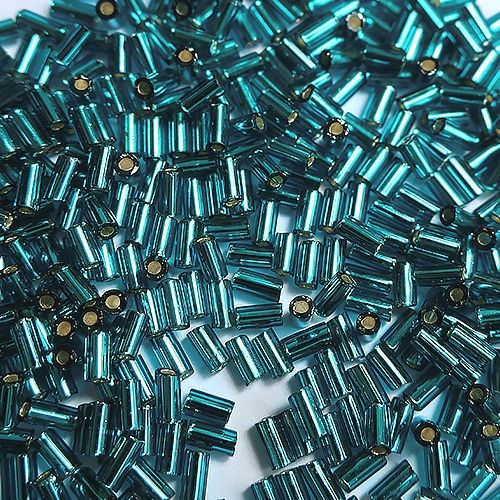 Бисер стеклярус 3 mm #0027BD морская волна