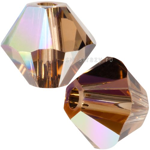 Бусины 5328 4 mm Smoky Quartz AB