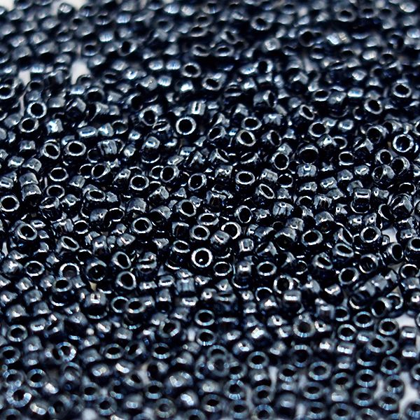 Бисер круглый 15/0 #0081 Металлизированный, гематит