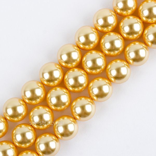 Жемчужины 5810 5 mm Crystal Gold Pearl