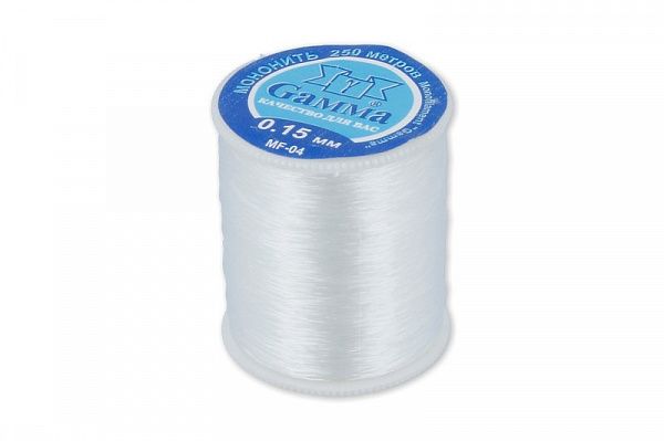 Мононить белая MF-04 0.15мм 100% нейлон 250 м