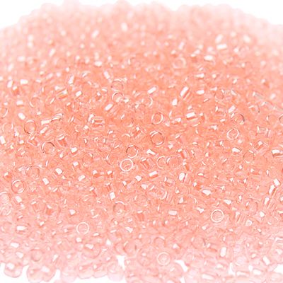 Бисер круглый 15/0 #0106 Прозрачный глянцевый, розалин