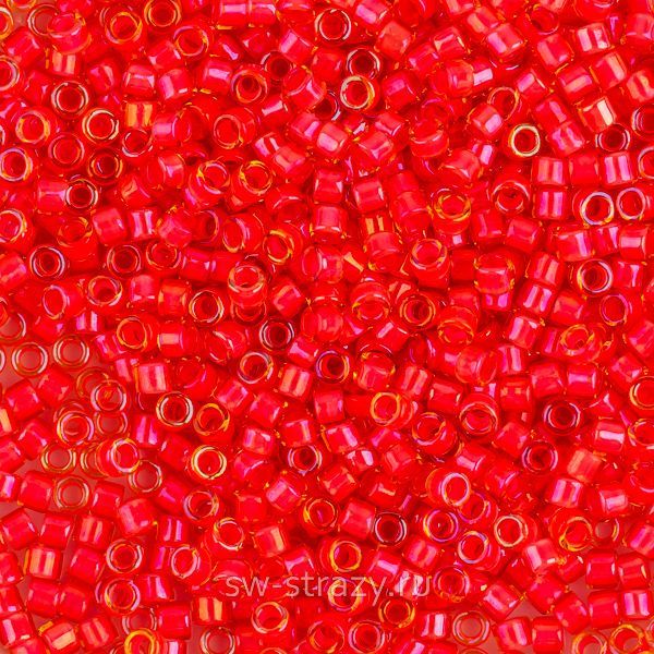 Бисер Treasures 11/0 #0979 Люминисцентный светлый топаз\розовый неон