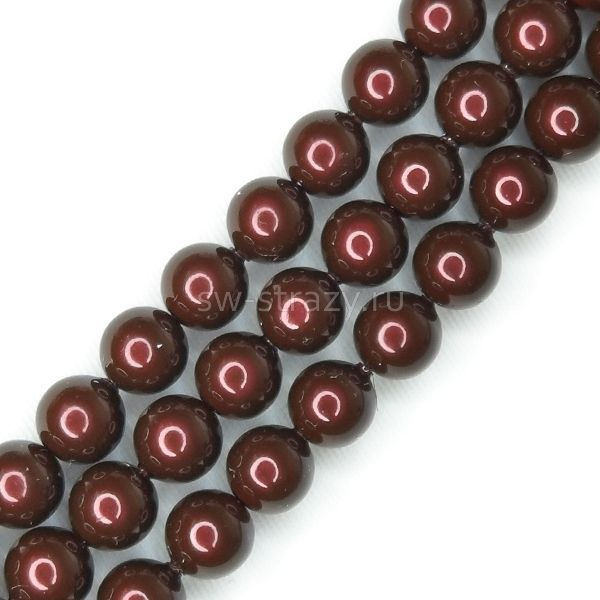 Жемчужины 5810 12 mm Crystal Maroon Pearl