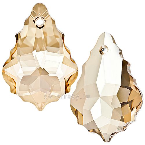 Кулоны 6090 16x11 mm Crystal Golden Shadow