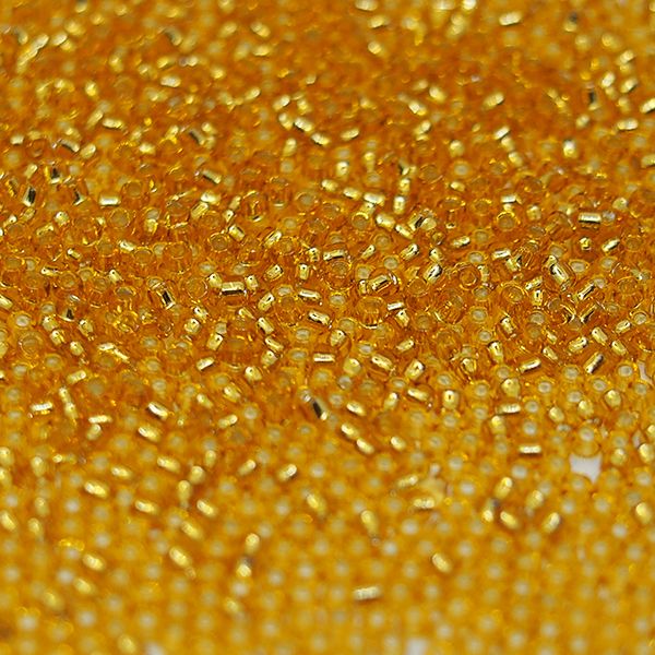 Бисер круглый 15/0 #0022B Внутреннее серебрение, топаз