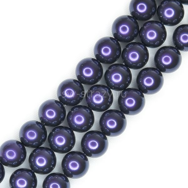 Жемчужины 5810 8 mm Crystal Dark Purple Pearl