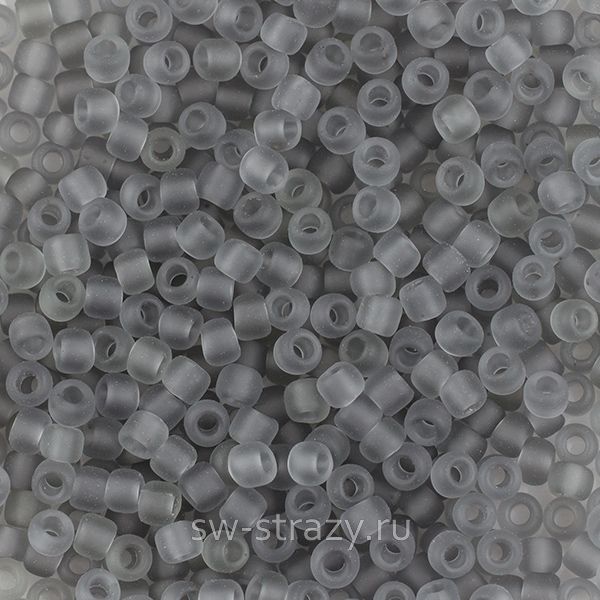 Бисер круглый 11/0 #0009F Матовый прозрачный, светло-серый