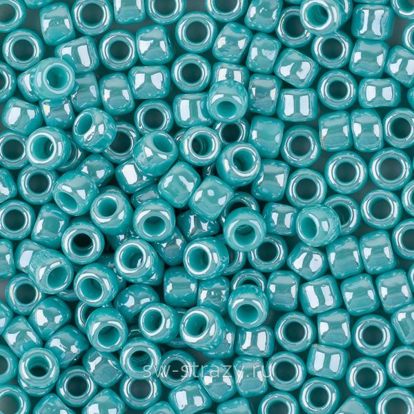 Бисер круглый 8/0 #0132 Непрозрачный глянцевый, бирюза