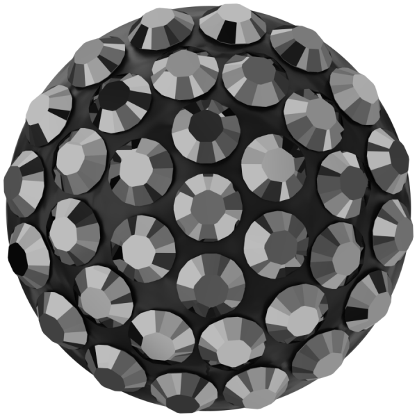 Кристаллы 86601 12 mm Jet Hematite